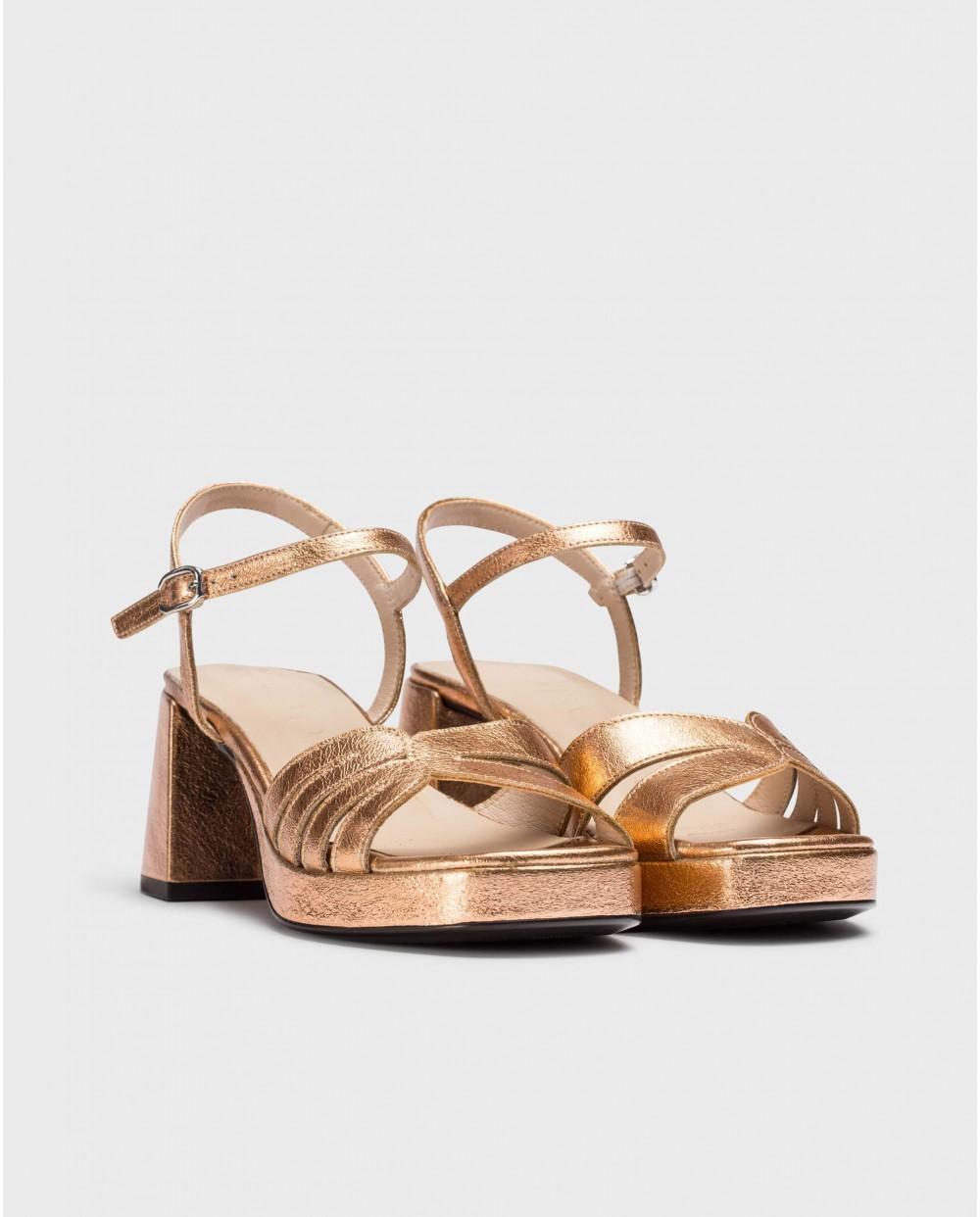 wonders Sandalias DANNA Oro Rosa Devoluciones gratuitas