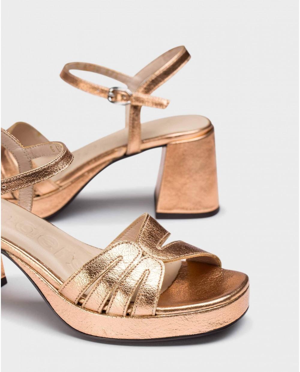 wonders Sandalias DANNA Oro Rosa Devoluciones gratuitas