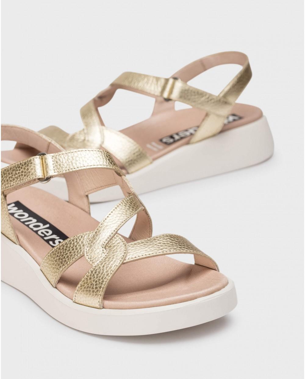 wonders Sandalias CORDELIA Oro Descuento