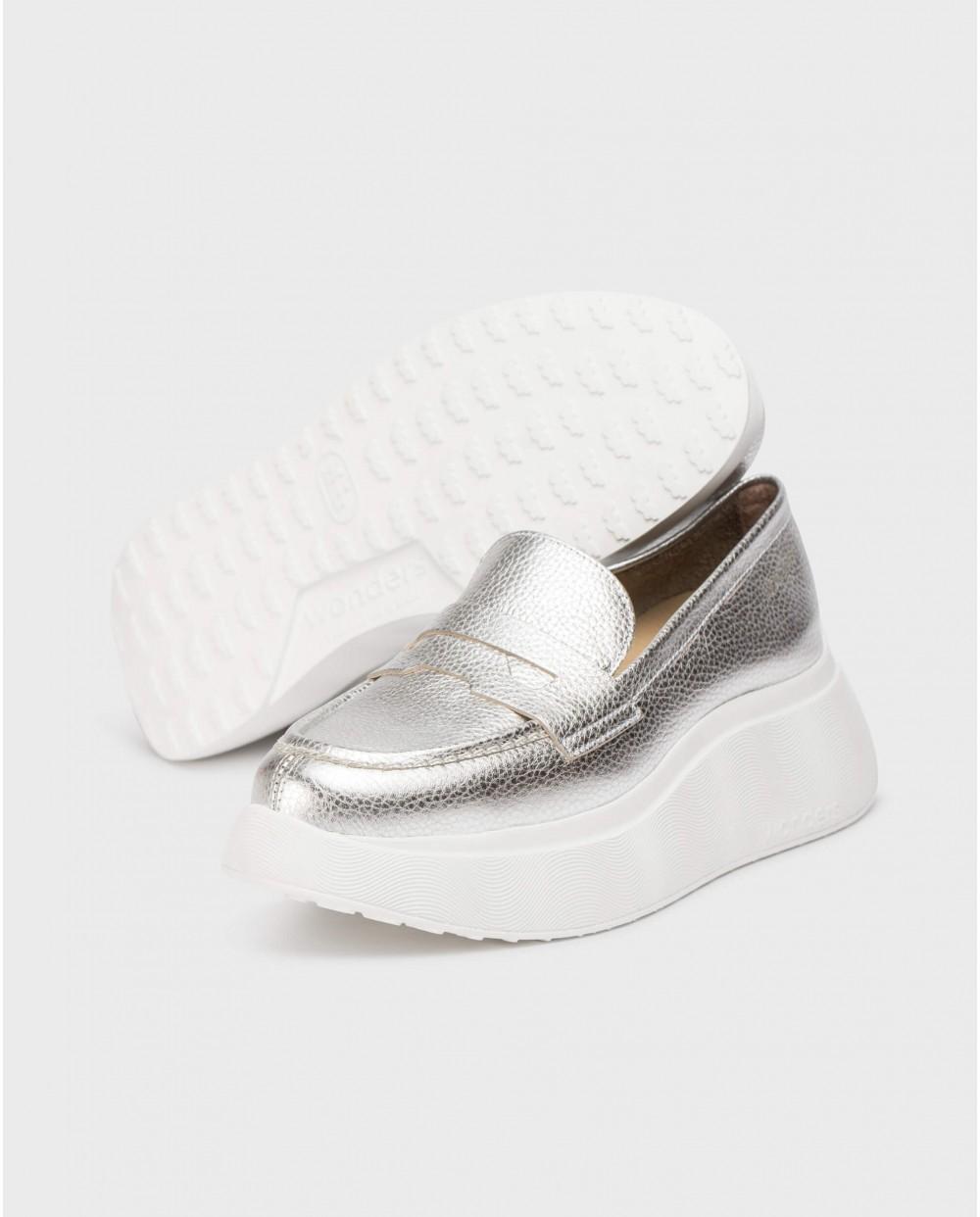 wonders Mocasines ESTELA Plata Envío gratis