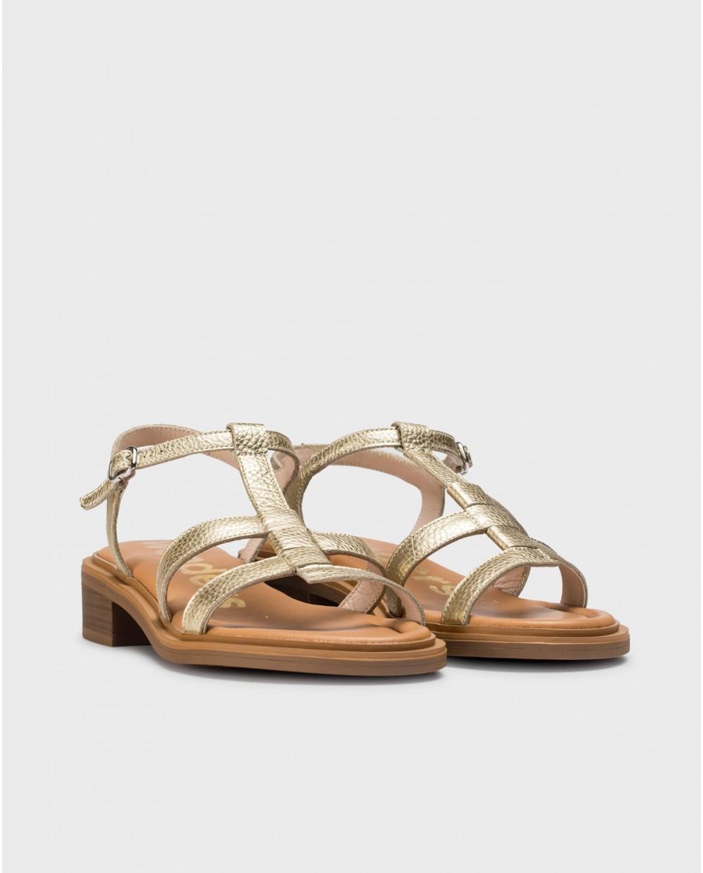wonders Sandalias JANET Oro Superdescuento