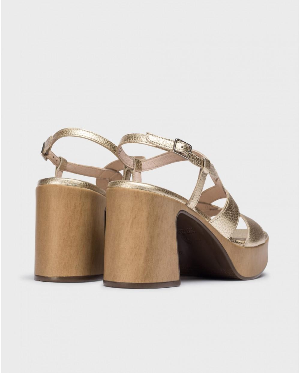 wonders Sandalias INDIRA Oro Liquidación
