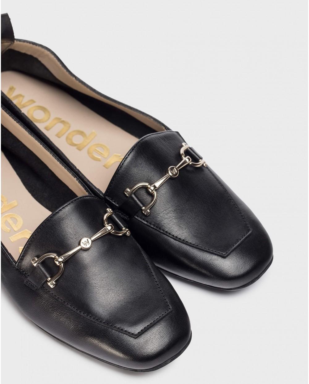 wonders Mocasines ERA Negros Tienda de fábrica