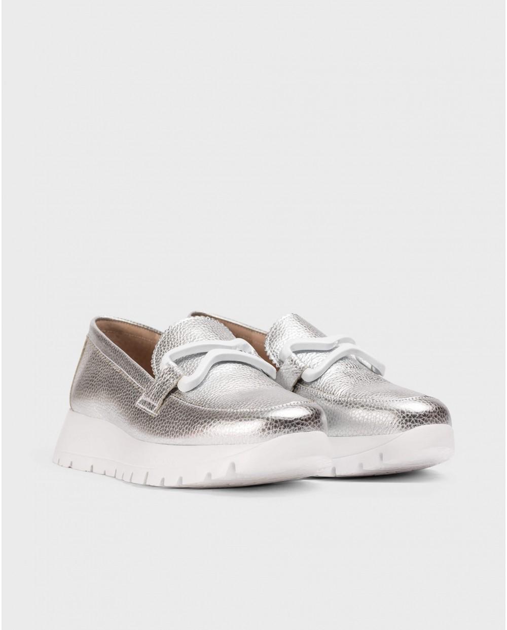 wonders Mocasines AURA Plata Última moda