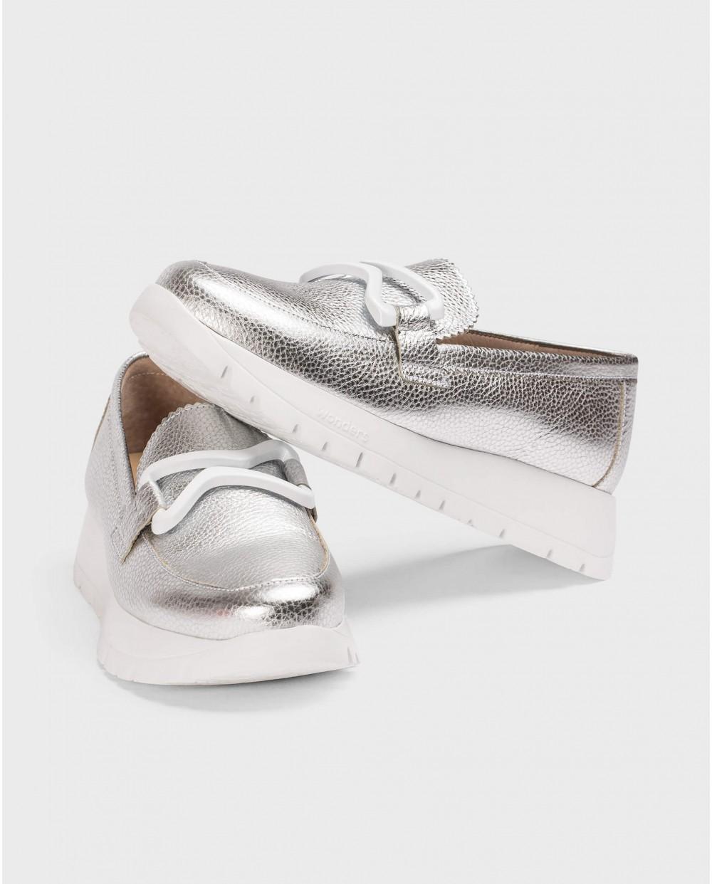 wonders Mocasines AURA Plata Última moda