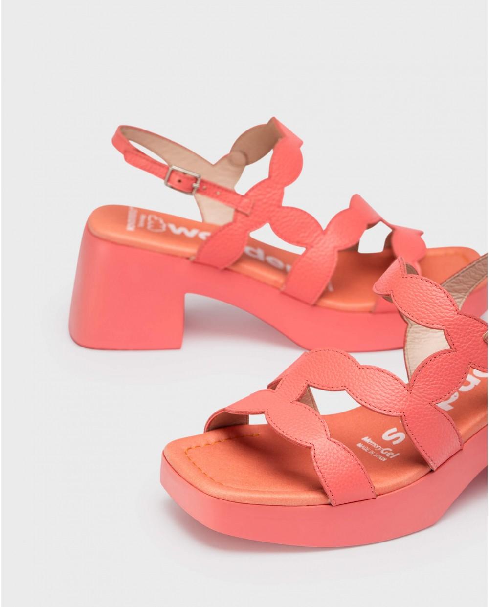 wonders Sandalias HURA Coral Rebajas de fin de temporada