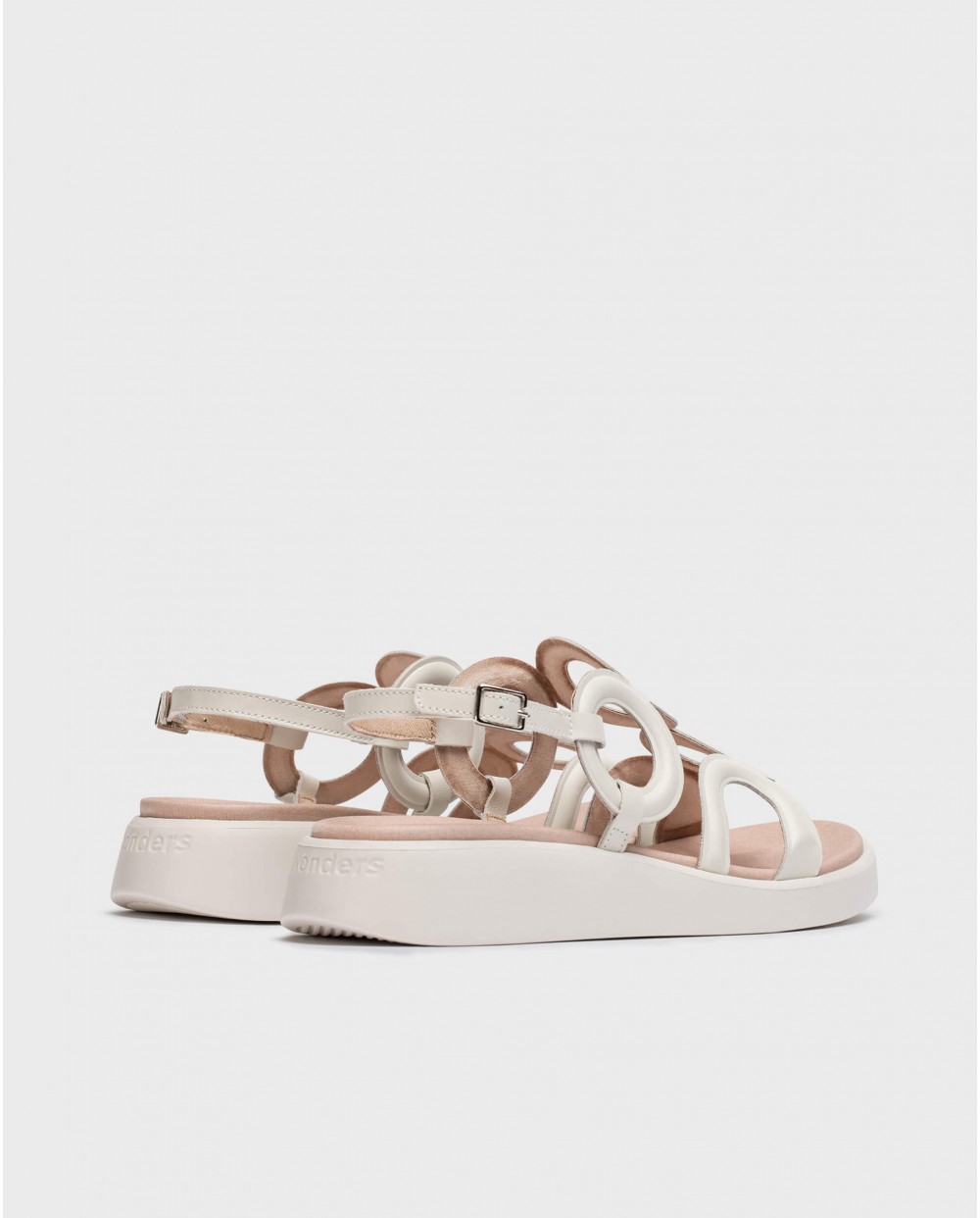 wonders Sandalias TOLEDO Blancas Grandes descuentos