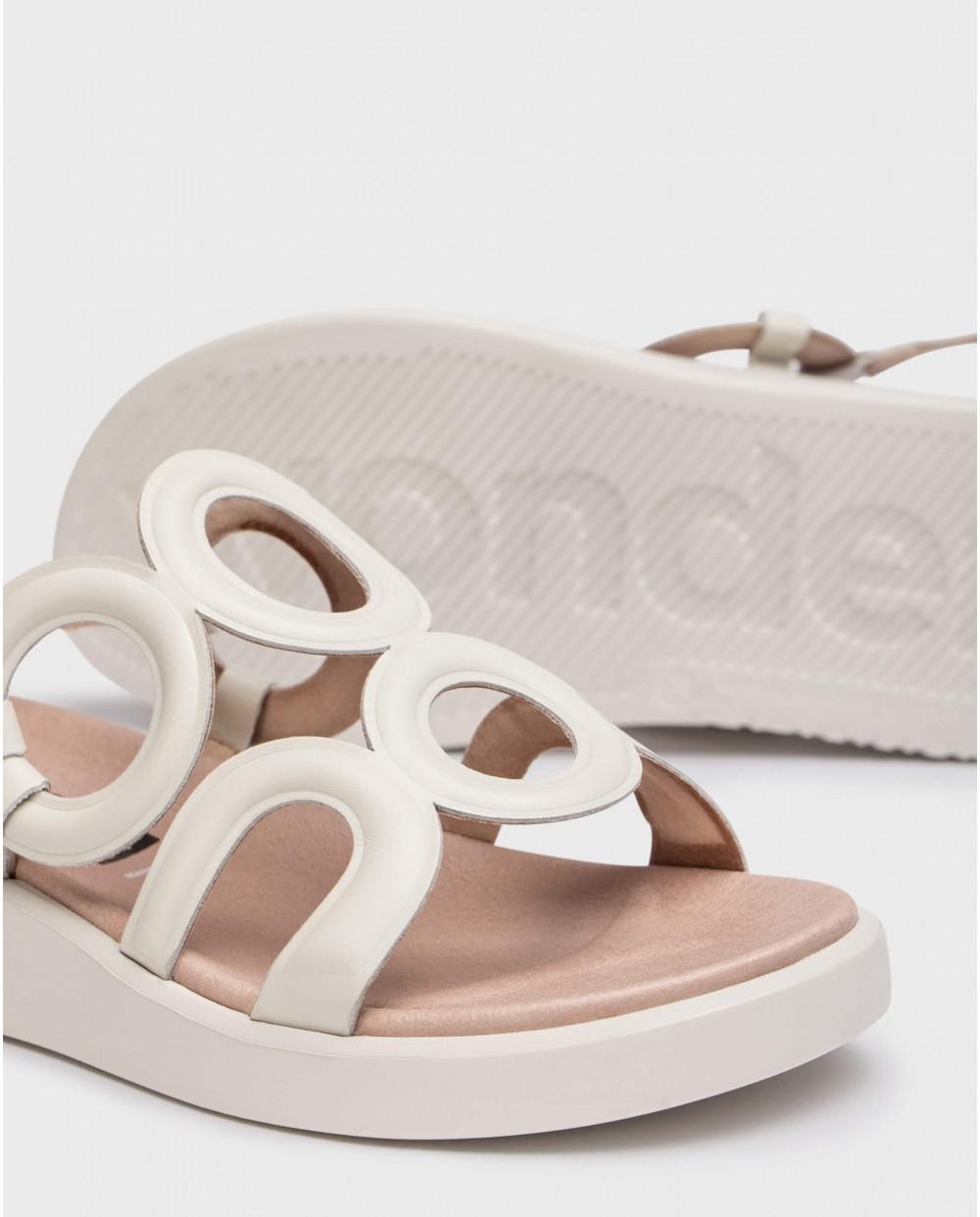 wonders Sandalias TOLEDO Blancas Grandes descuentos