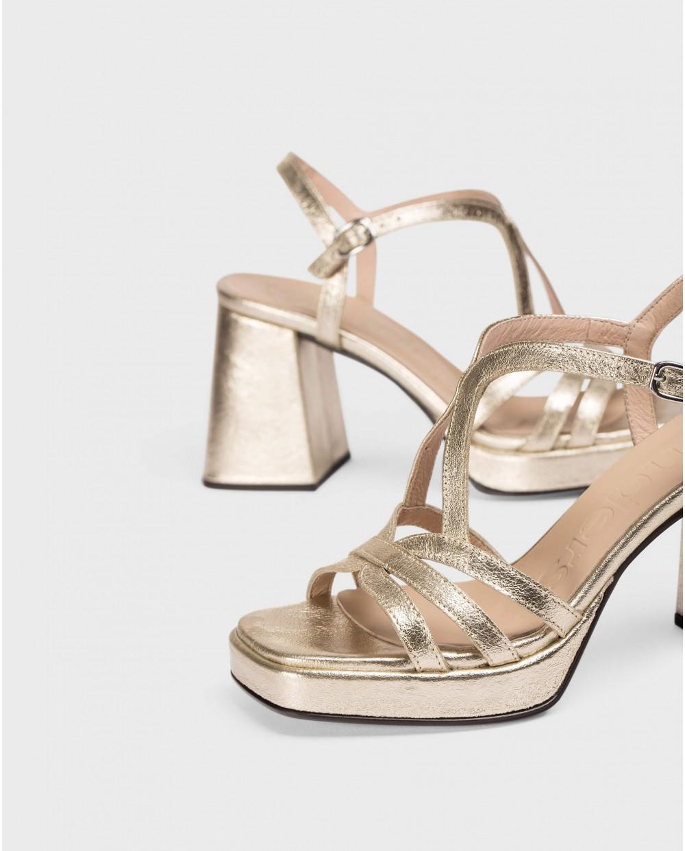 wonders Sandalias ISIS Oro Grandes ahorros