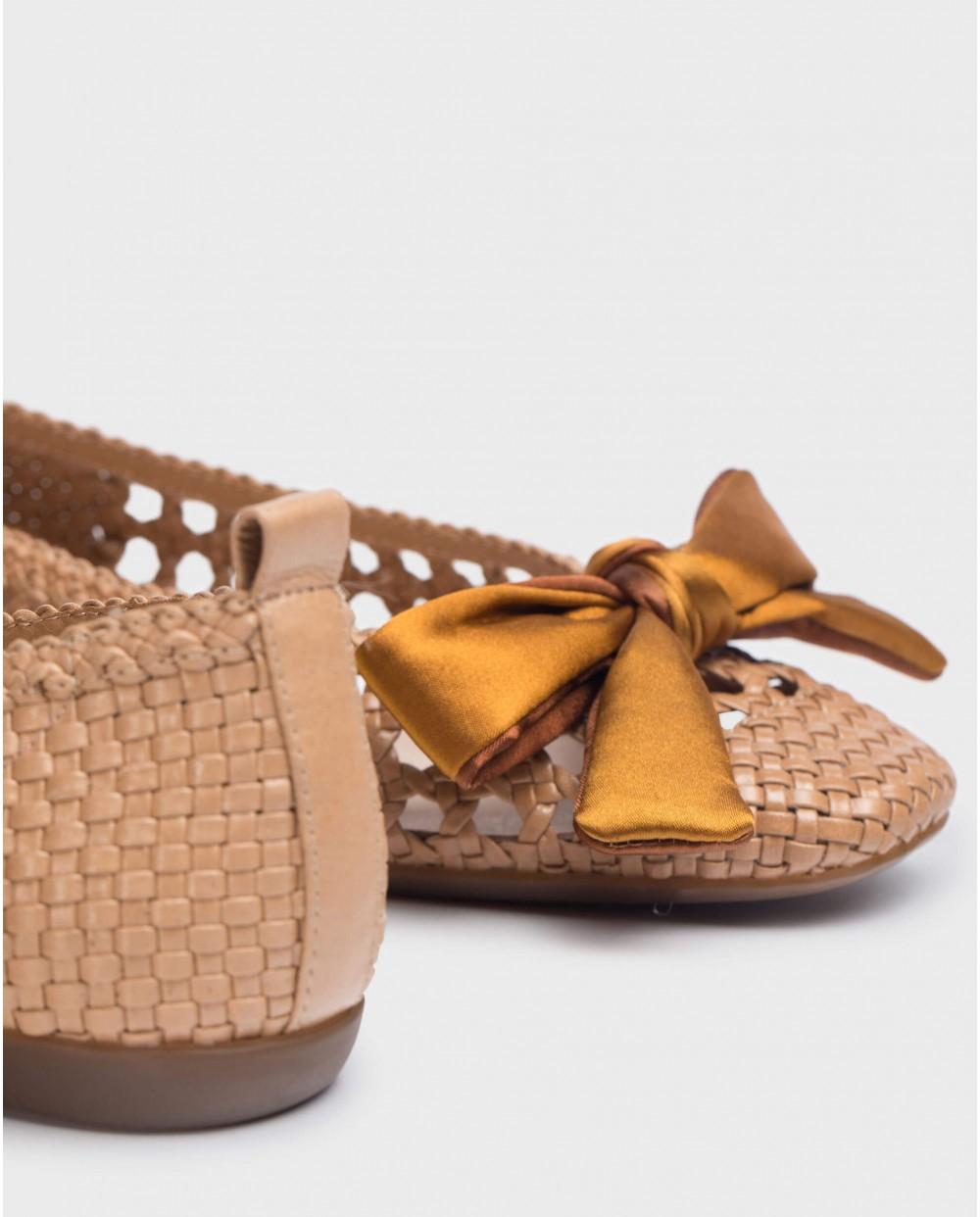 wonders Bailarina BOW Camel Rebajas de fin de temporada