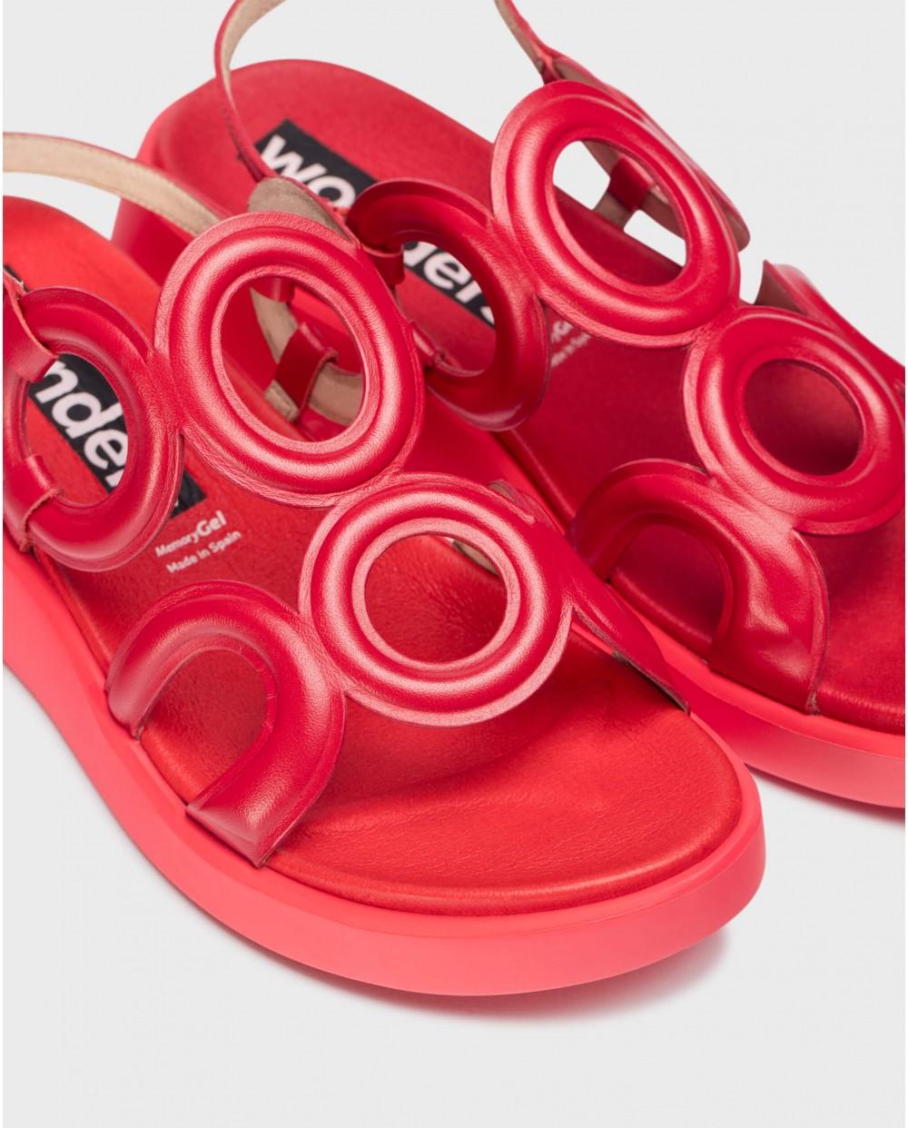 wonders Sandalias TOLEDO Rojos Outlet online