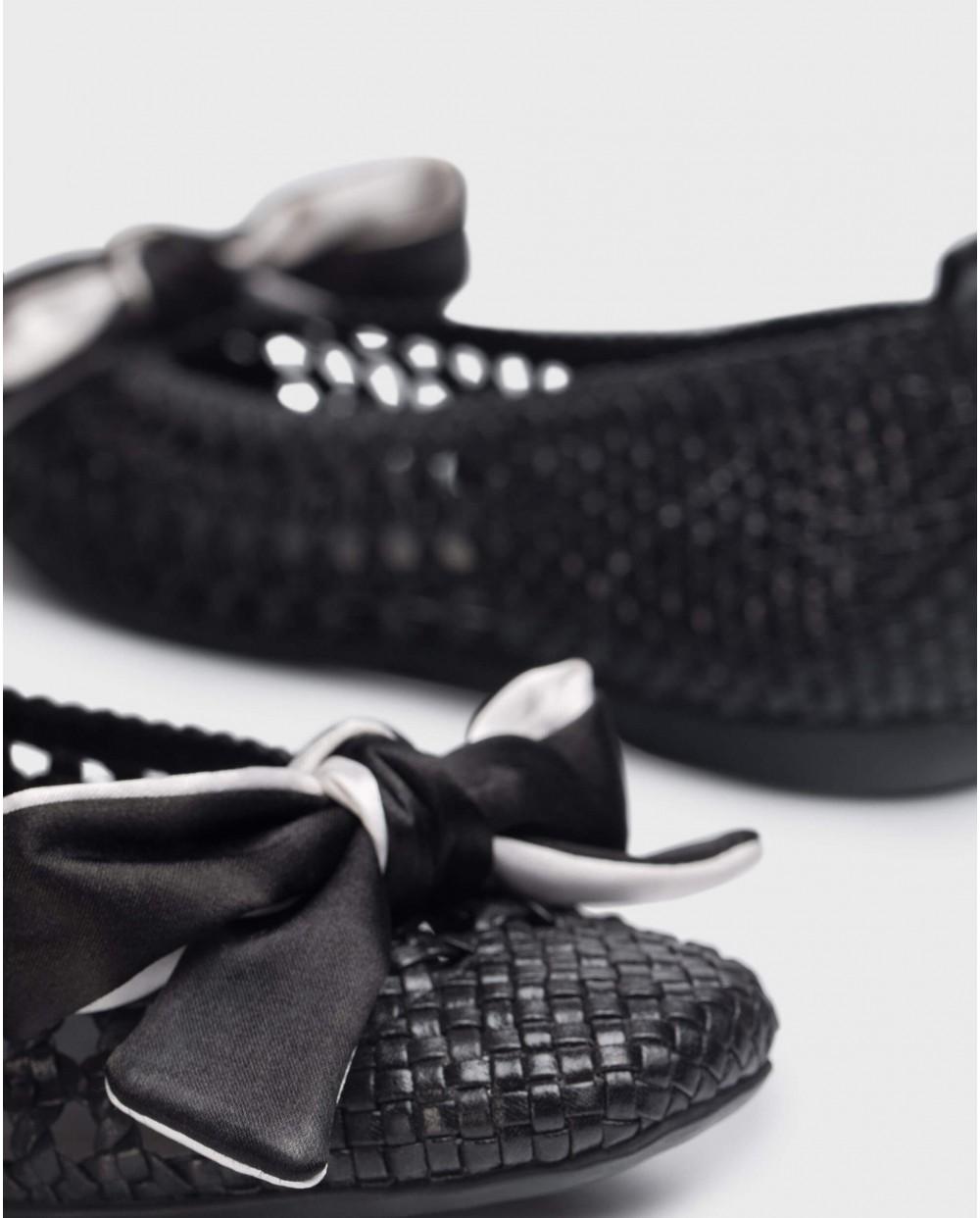 wonders Bailarina BOW Negro Descuento