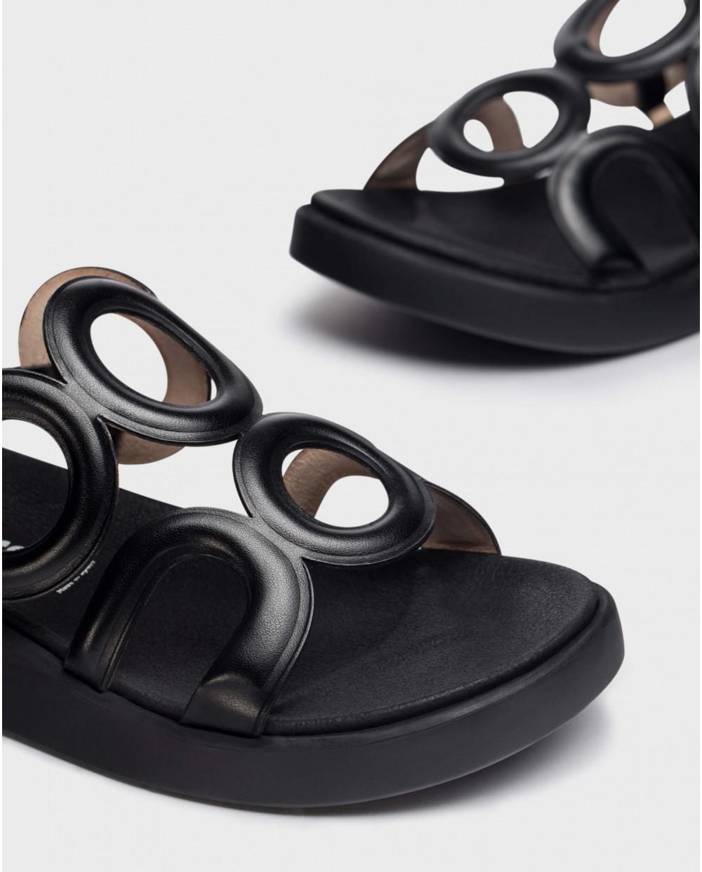 wonders Sandalias TOLEDO Negras Rebajas online