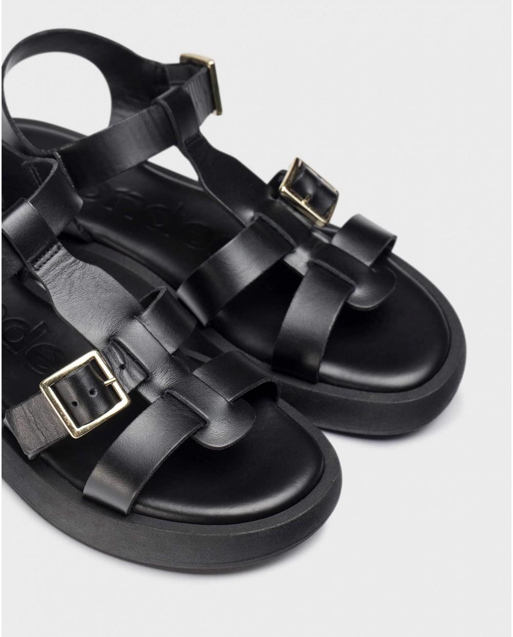 wonders Sandalias LUZ Negras Rebajas top