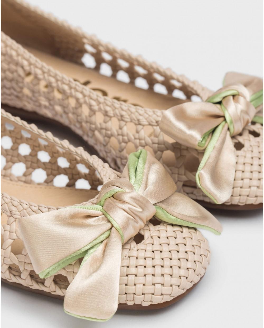 wonders Bailarina BOW Beige Grandes descuentos