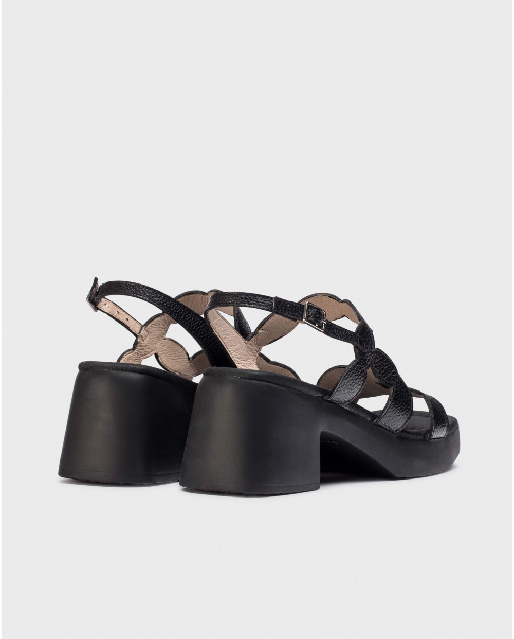 wonders Sandalias HURA Negras Tienda de fábrica