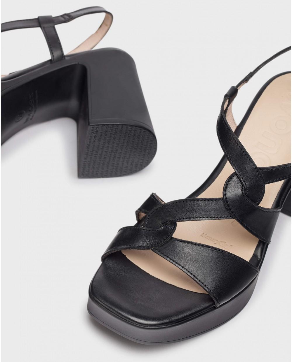 wonders Sandalias INDIRA Negras Ofertas de temporada
