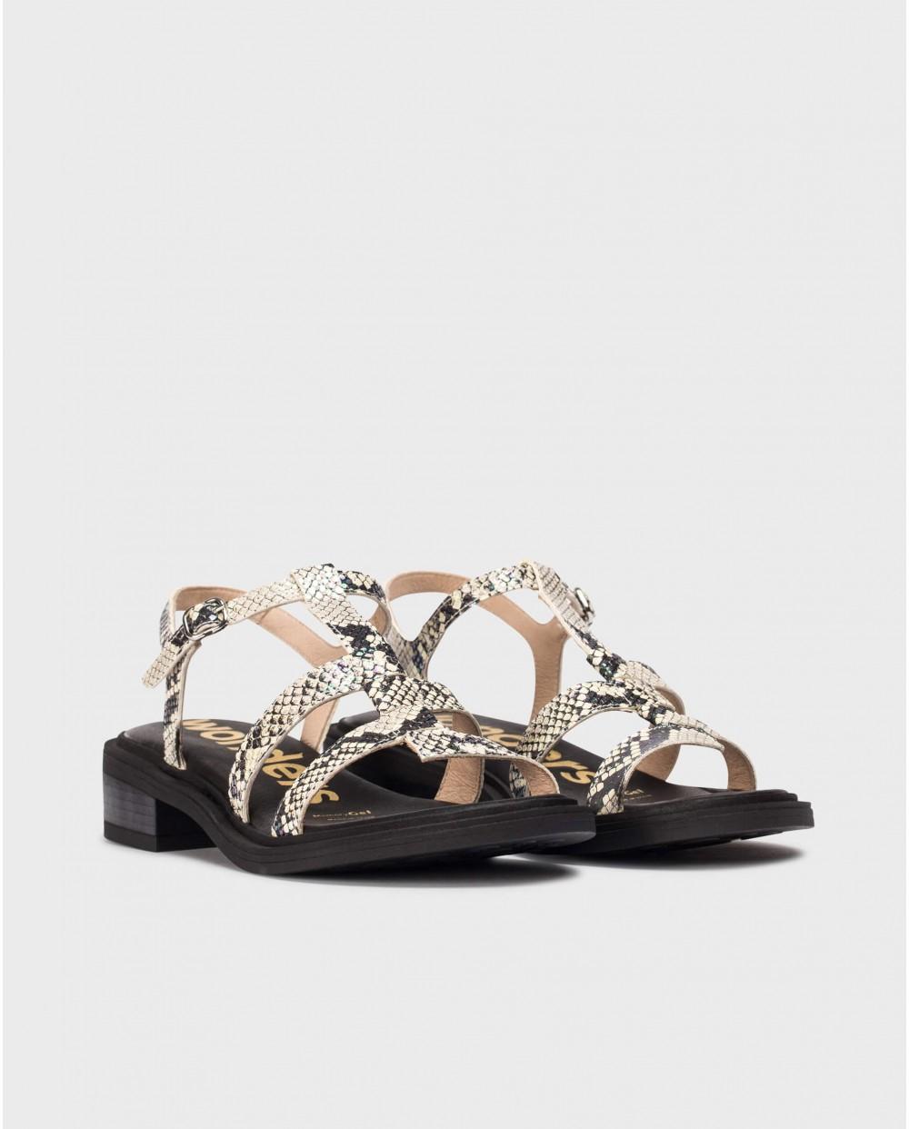 wonders Sandalias JANET Serpiente Precio ultrabajo