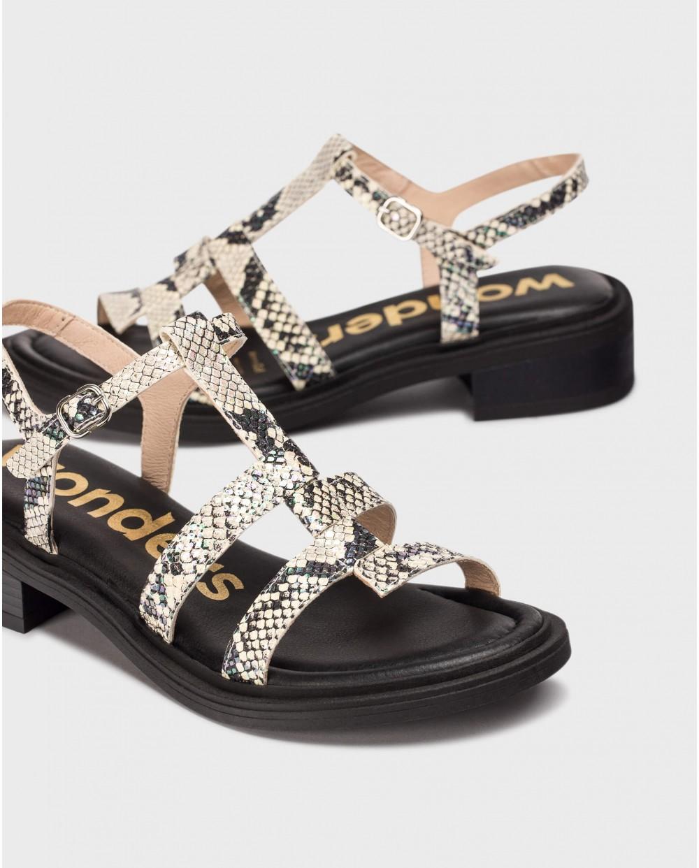 wonders Sandalias JANET Serpiente Precio ultrabajo