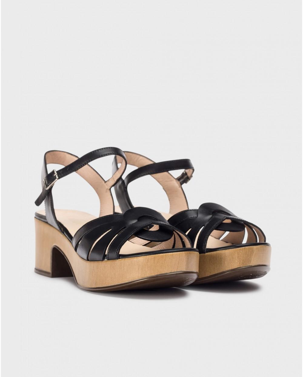 wonders Sandalias CHANDRA Negras Outlet online