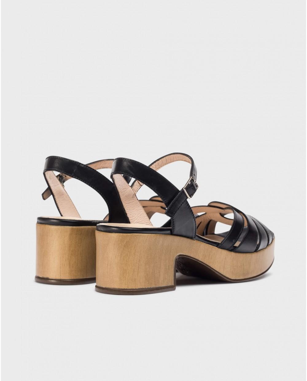 wonders Sandalias CHANDRA Negras Outlet online