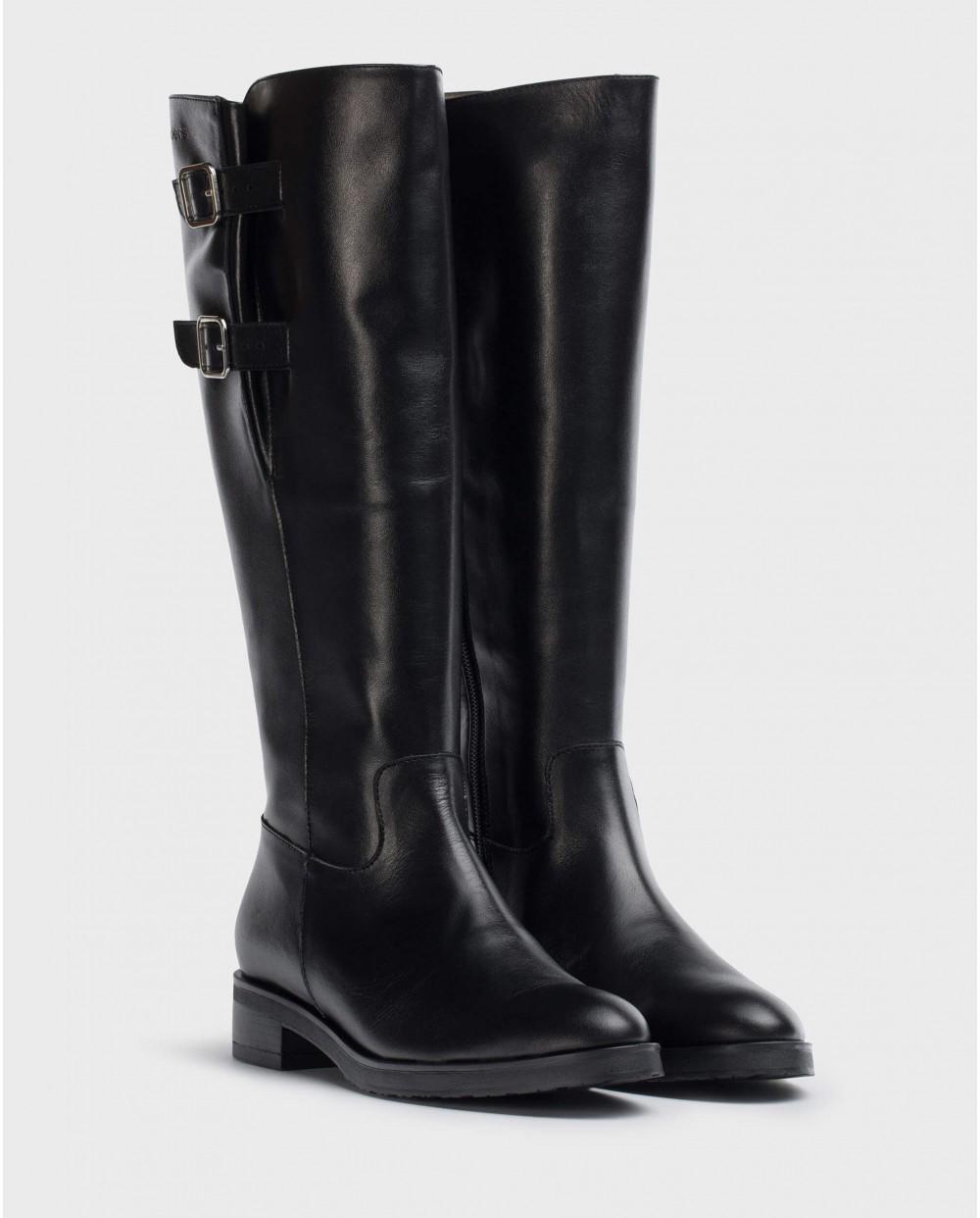 wonders Botas DOUBLE Negras Promoción trimestral
