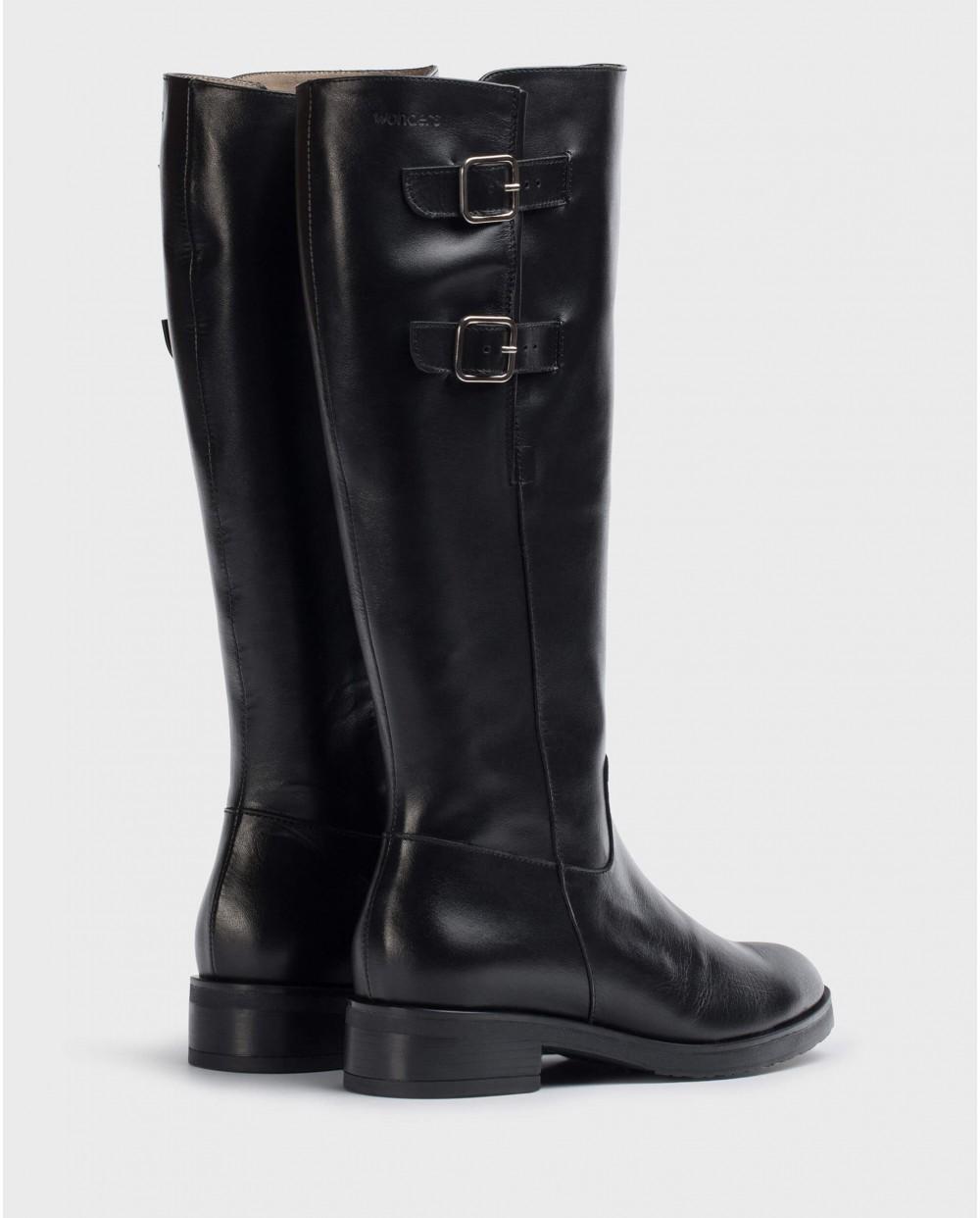wonders Botas DOUBLE Negras Promoción trimestral