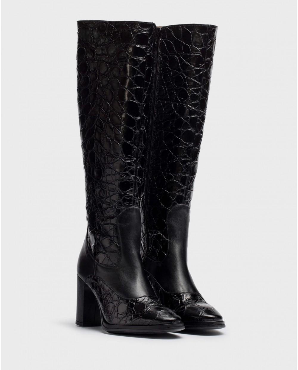 wonders Botas KATE Negras Liquidación