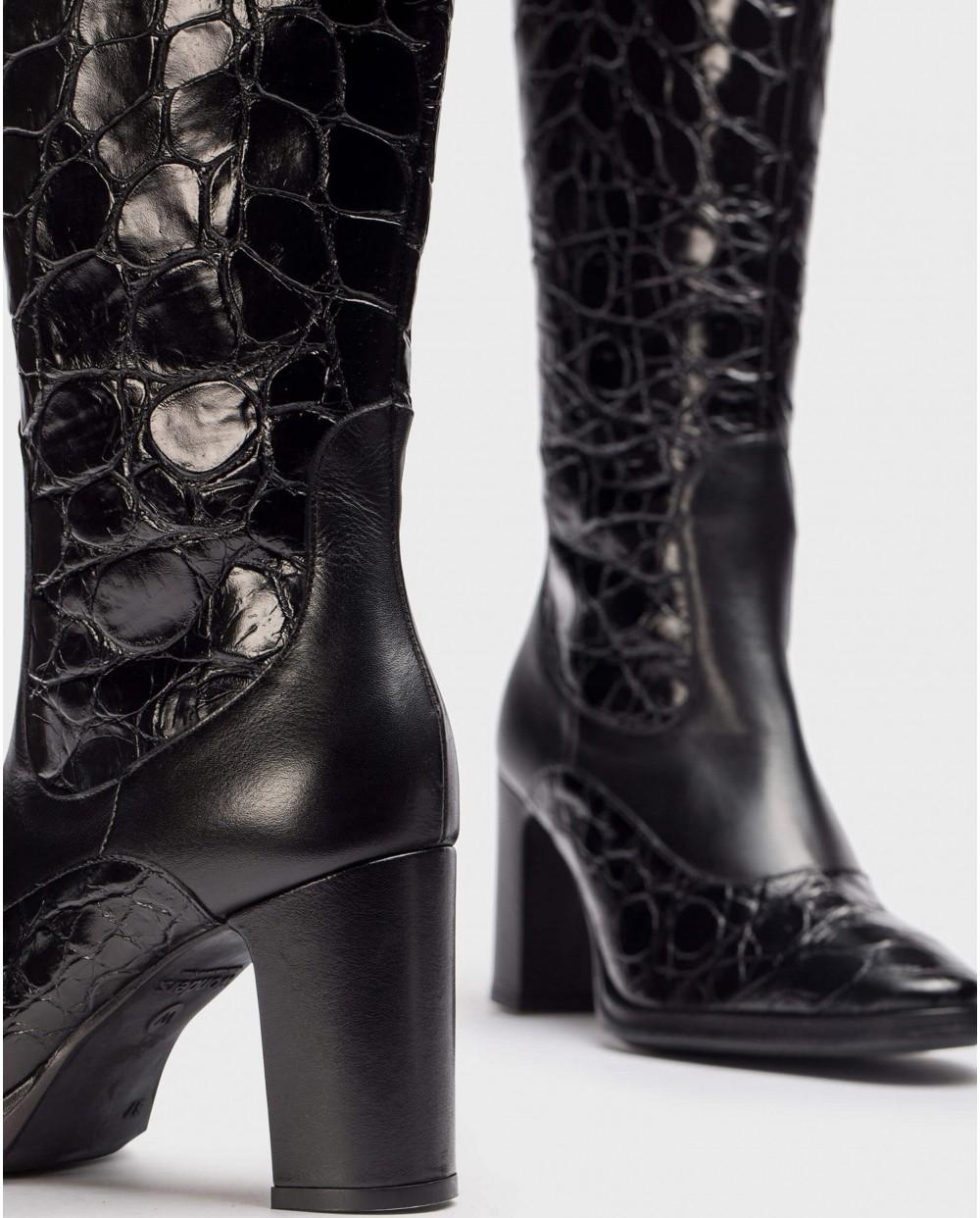 wonders Botas KATE Negras Liquidación