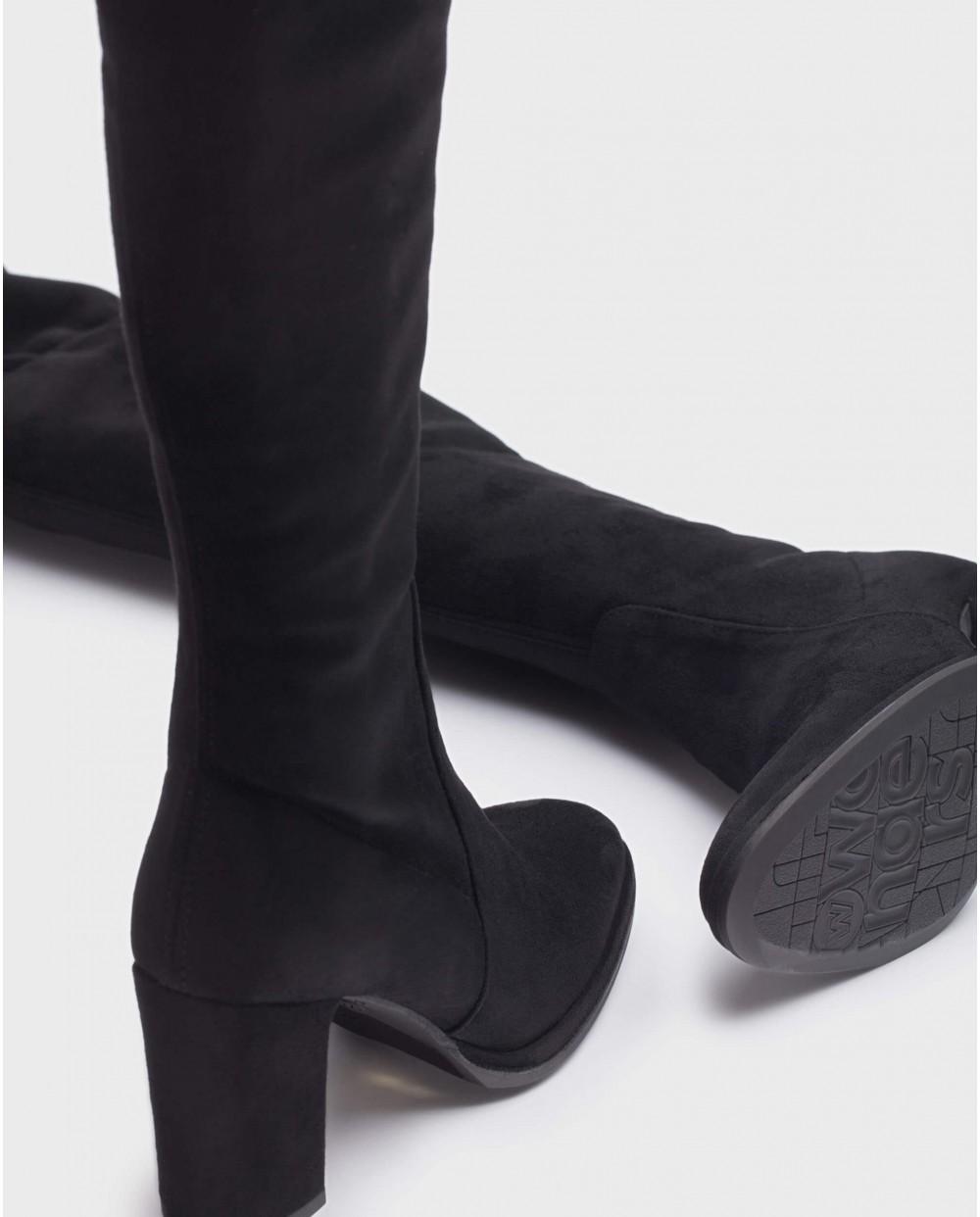 wonders Bota mosquetera AUSTER Negro Rebajas online