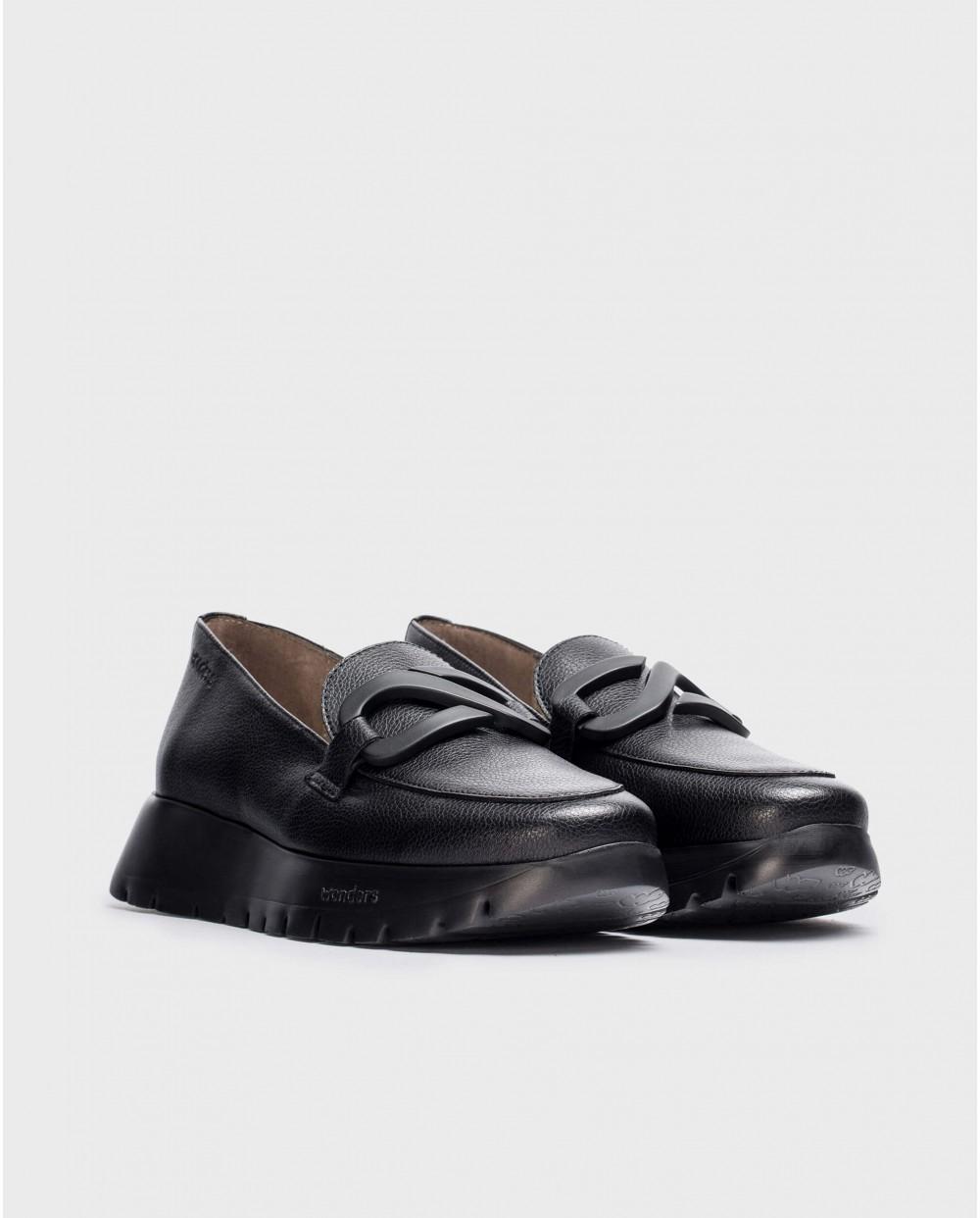 wonders Mocasín Rose Negro Ofertas especiales