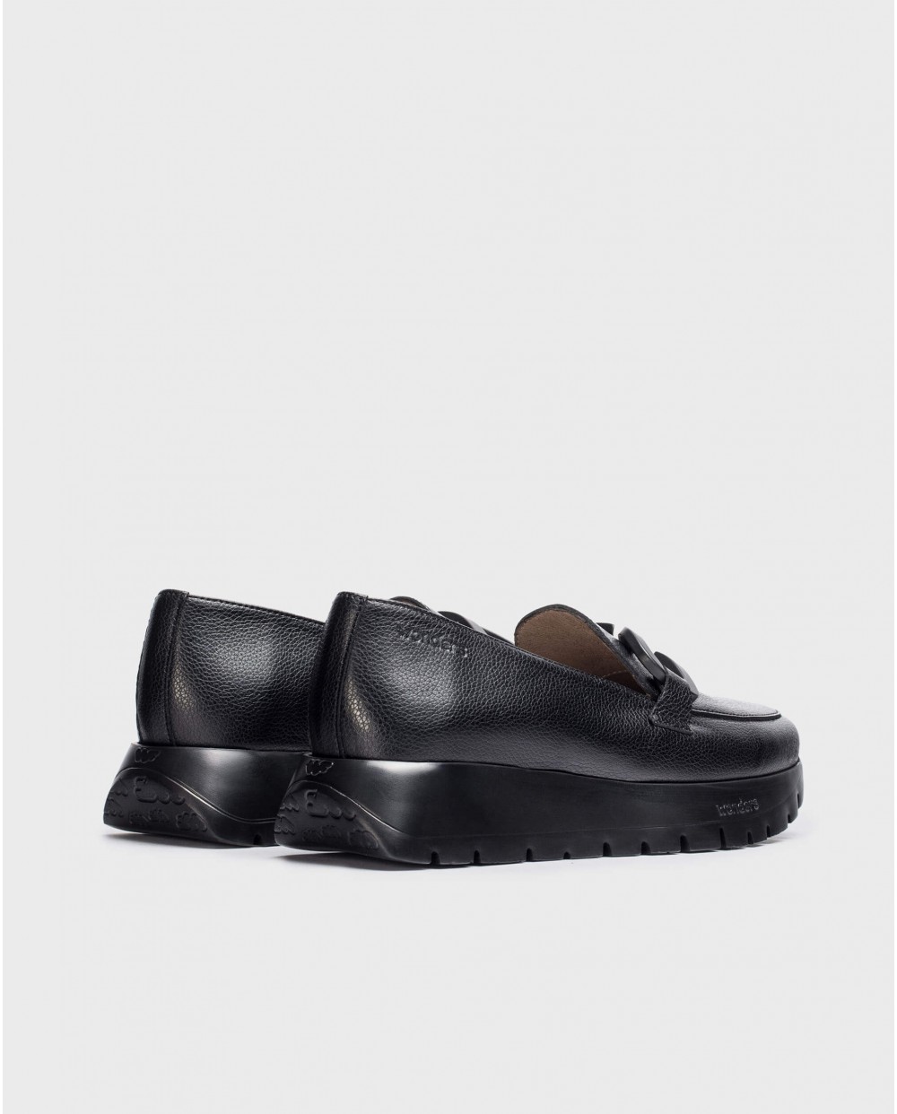 wonders Mocasín Rose Negro Ofertas especiales
