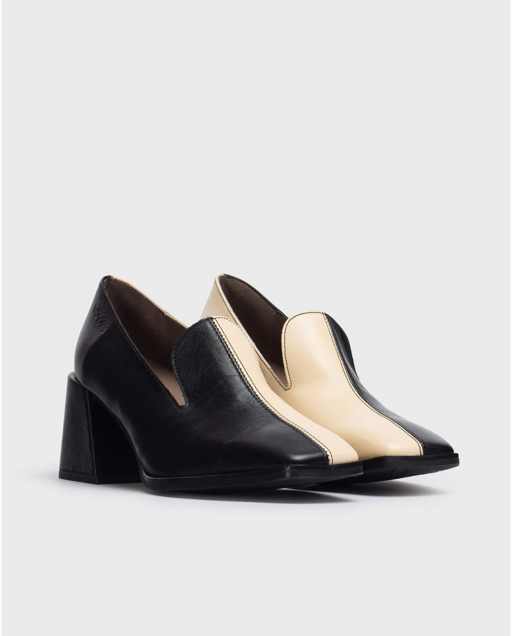 wonders Mocasín Fiodor bicolor negro Tienda
