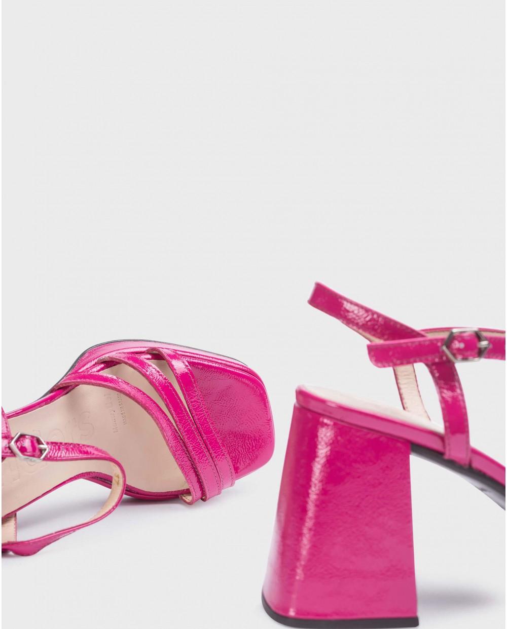 wonders Sandalias LOVE Fucsia Último día