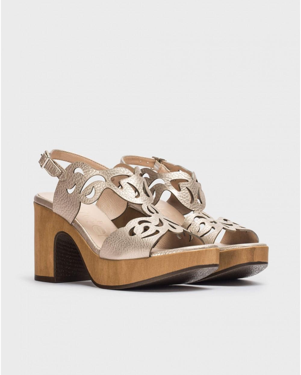 wonders Sandalias AURORA Platino Superdescuento
