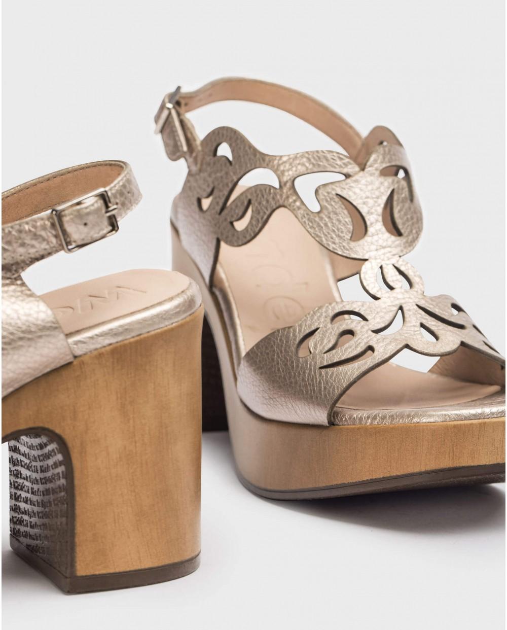 wonders Sandalias AURORA Platino Superdescuento