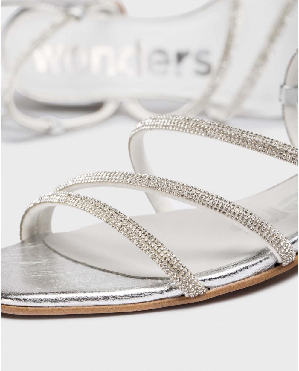 wonders Sandalias DIONE Plata Ahorra y exporta