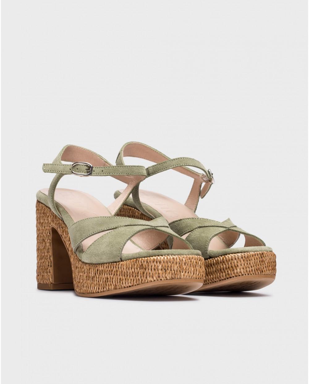 wonders Sandalias GIORGIA Verde Descuentos del mes