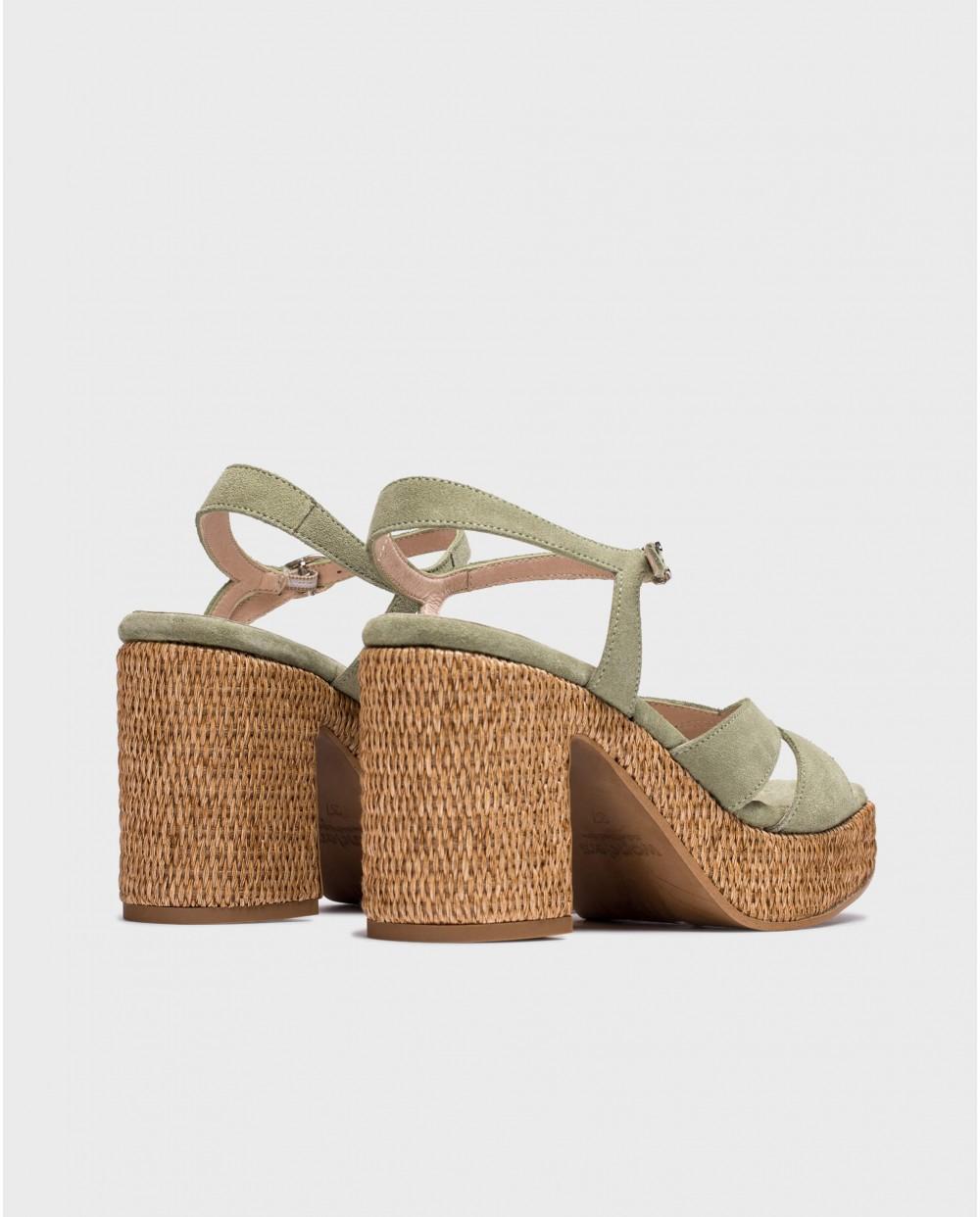 wonders Sandalias GIORGIA Verde Descuentos del mes