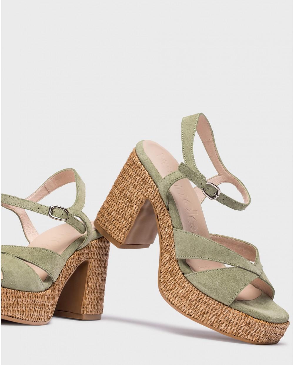 wonders Sandalias GIORGIA Verde Descuentos del mes