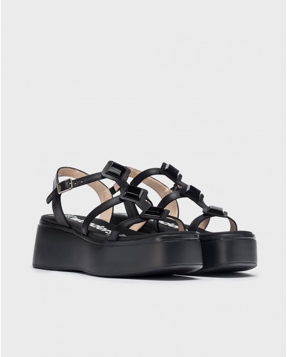 wonders Sandalias con plataforma CAROLINA Negro Última moda
