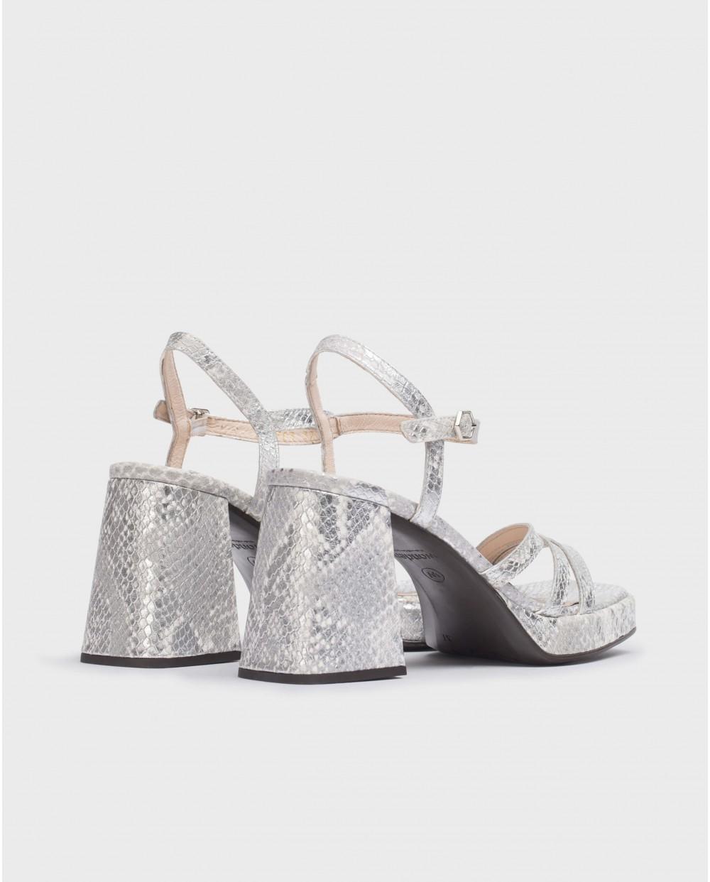 wonders Sandalias LOVE Plata Rebajas de fin de temporada