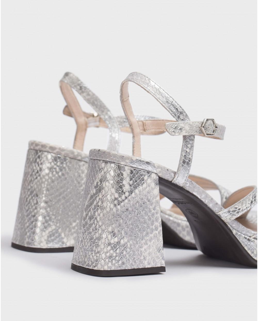 wonders Sandalias LOVE Plata Rebajas de fin de temporada
