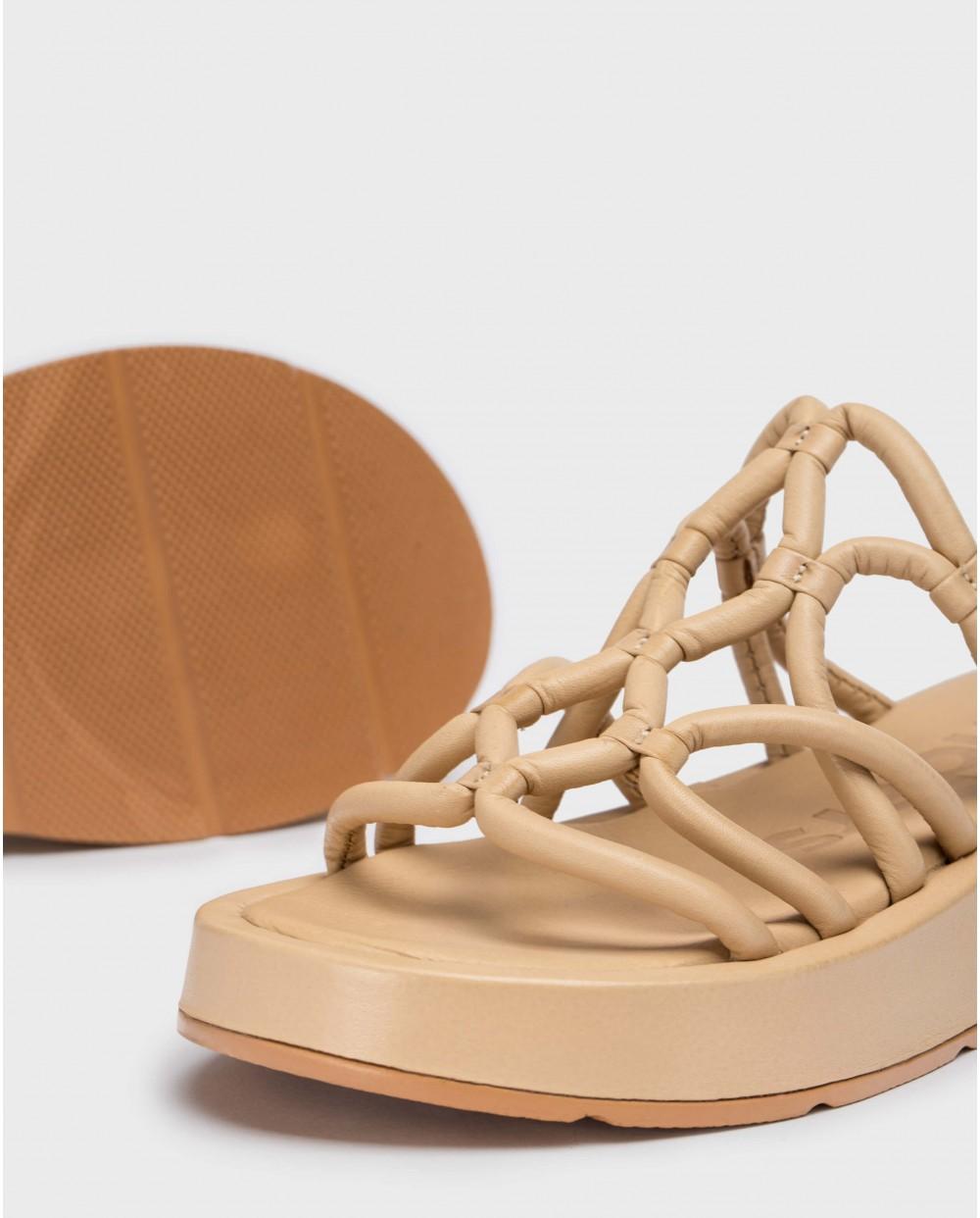 wonders Sandalias cuña ELADIA Beige Outlet online