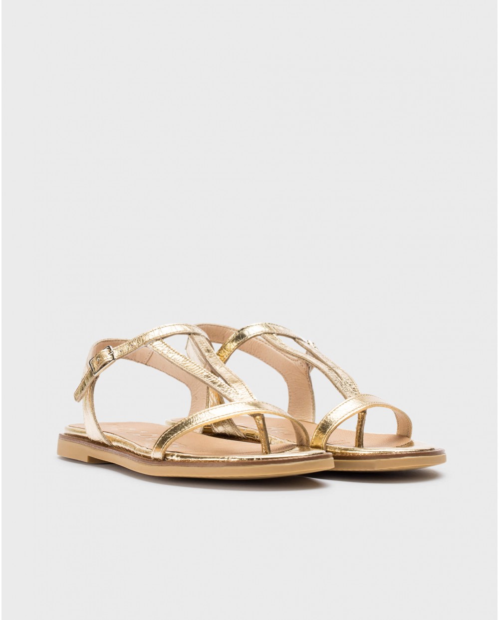 wonders Sandalias planas JIMENA Oro Rebajas