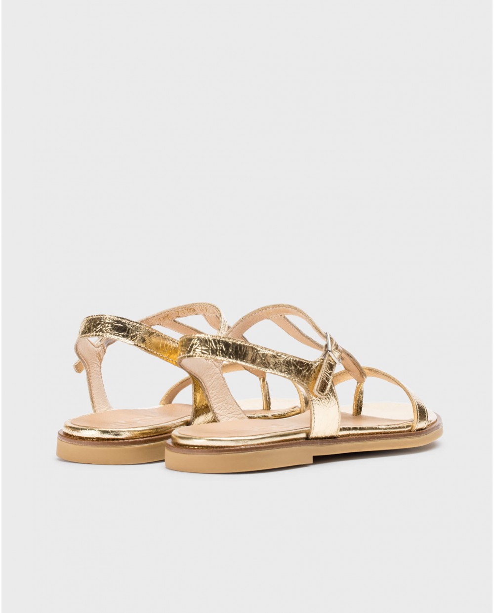 wonders Sandalias planas JIMENA Oro Rebajas