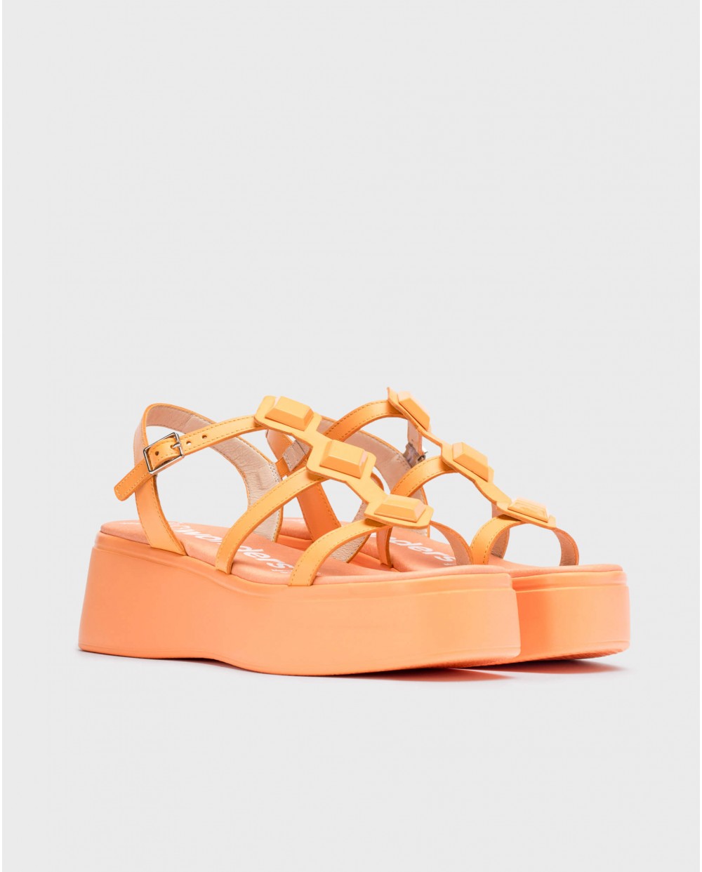 wonders Sandalias con plataforma CAROLINA Naranja Rebajas baratas