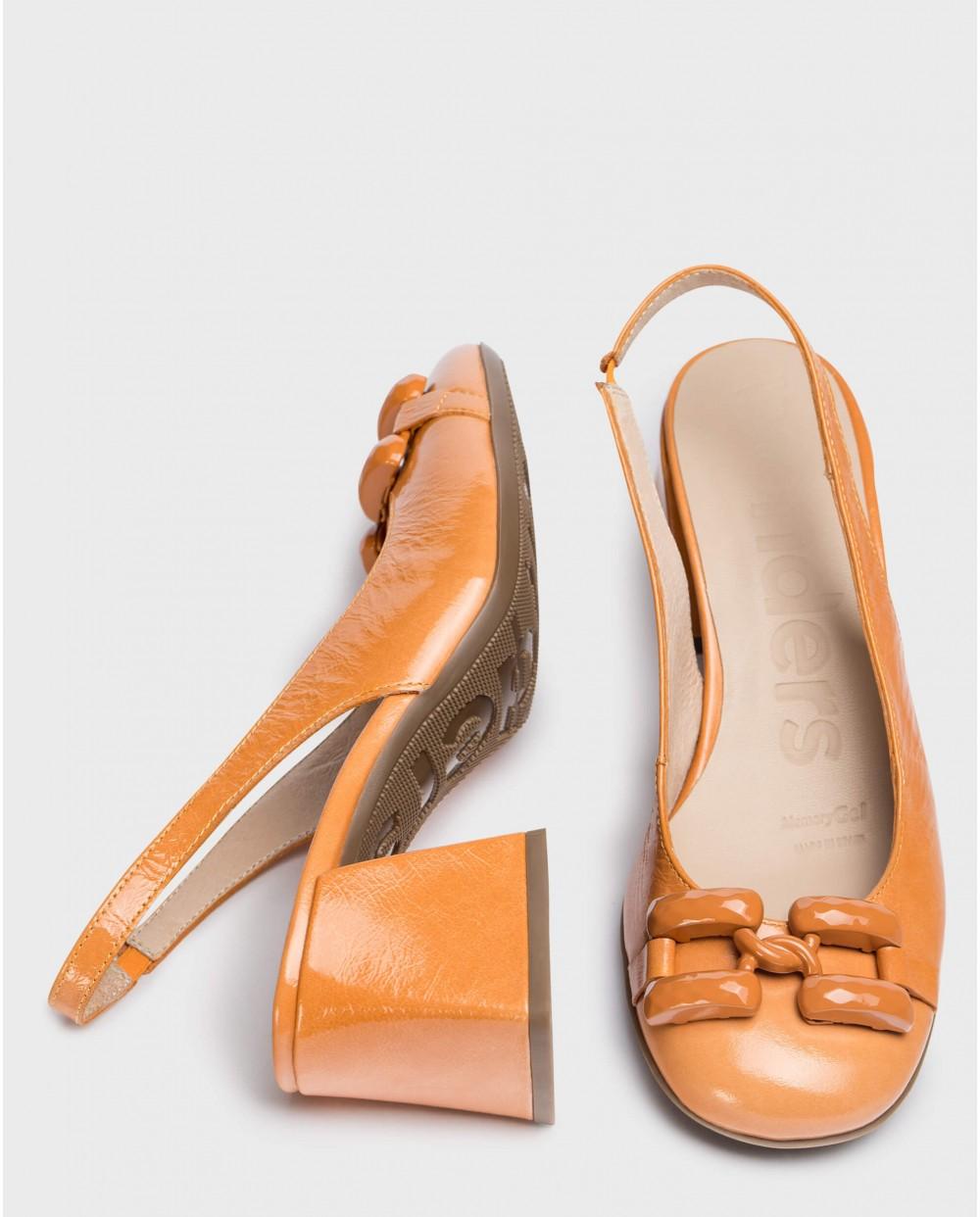 wonders Sandalias tacón KARLA Naranja Ventas relámpago
