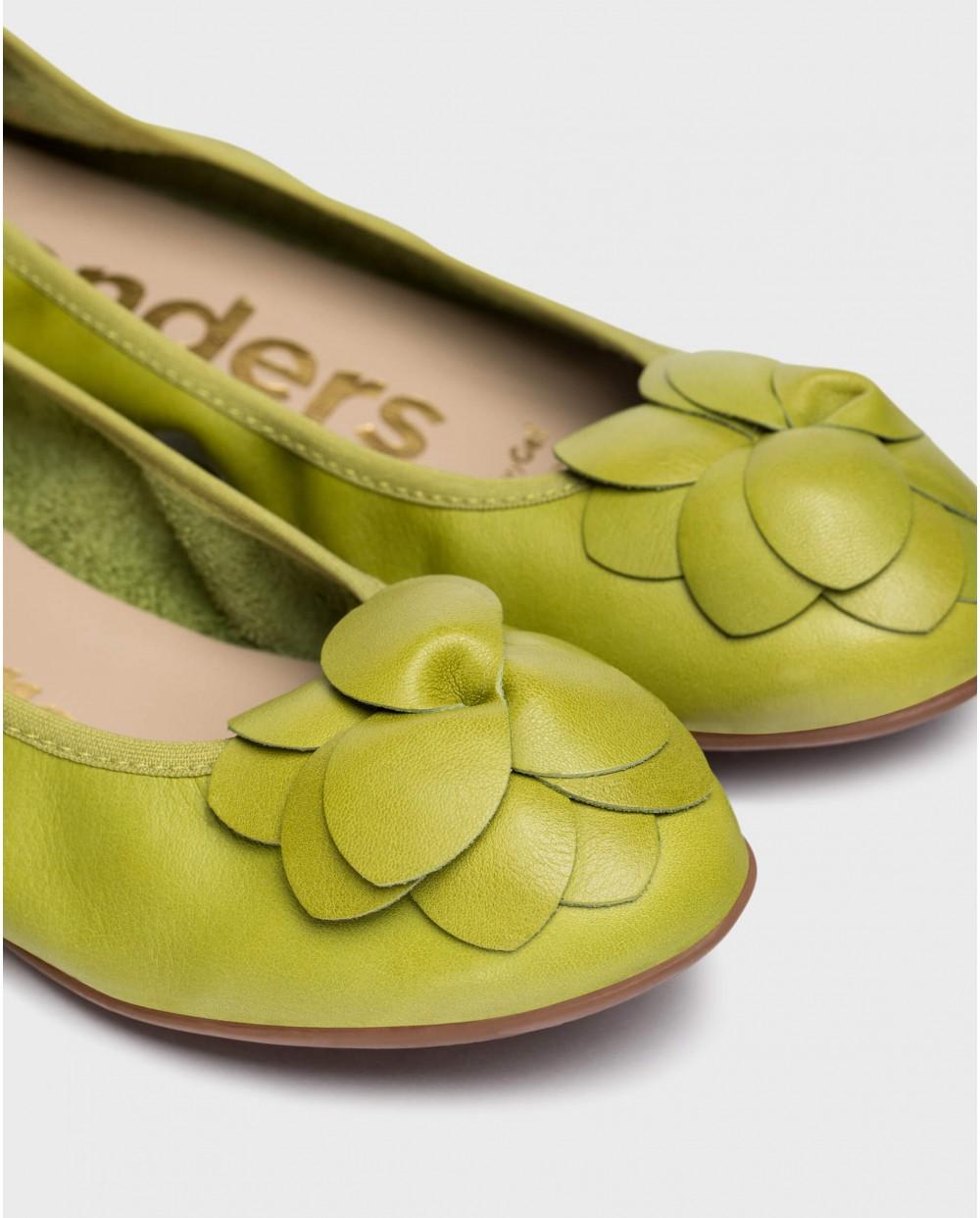 wonders Bailarina PRAGA Verde Tienda