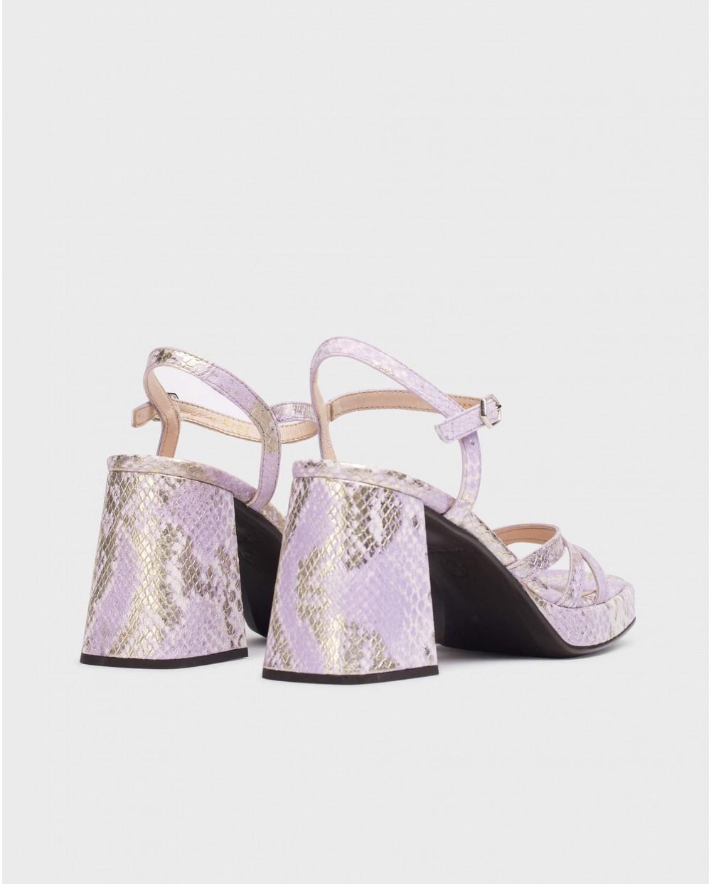 wonders Sandalias LOVE Lila Envío gratis